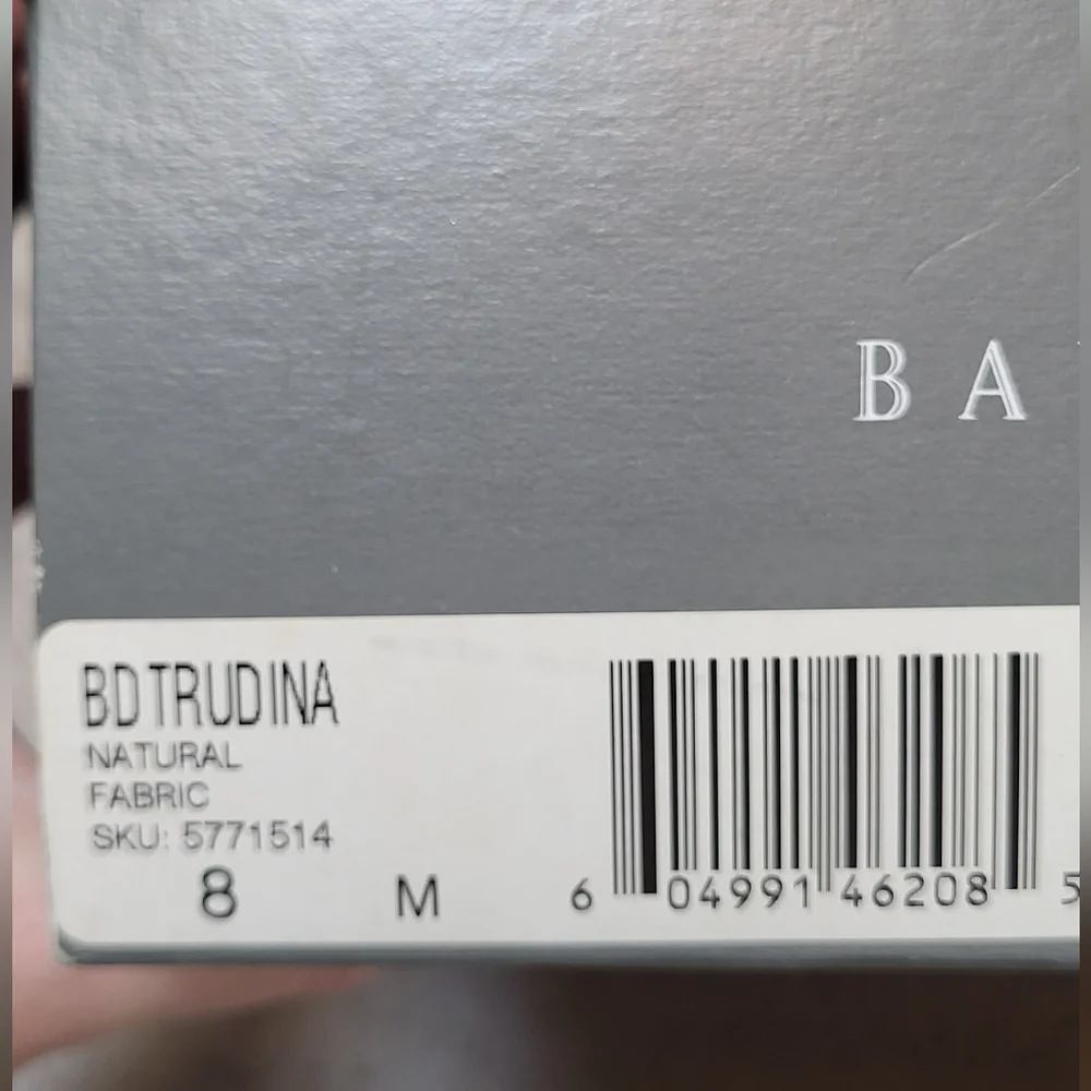 Vintage Bandolino Cream Black B-Trudina Slide Sandals w/ Cushioned Sole- Size 8M - Picture 5 of 5